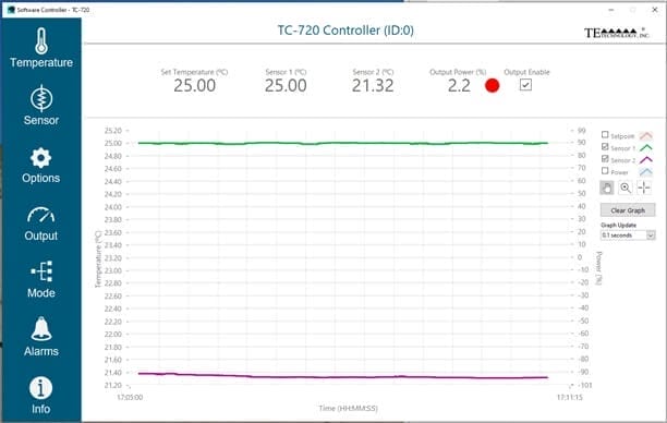 TC-720 software GUI image